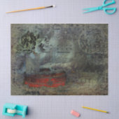 Antiek zwarte rode, oude papiervel muziek Tissuepapier (Craft)