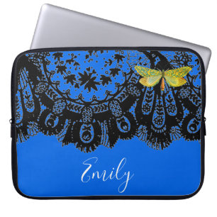 ANTIEK ZWARTE RUIMTE IN BLAUWE NEOPRE-SLEEVE LAPTOP SLEEVE