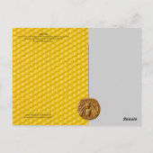 ANTIEK ZWARTE WITTE EGYPTISCHE HONING BEEKEEPER BRIEFKAART (Achterkant)