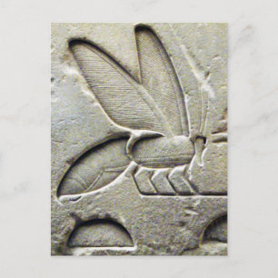 ANTIEK ZWARTE WITTE EGYPTISCHE HONING BEEKEEPER BRIEFKAART
