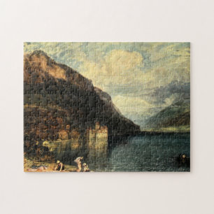 Antiek Zwitserland Castle Chillon Legpuzzel