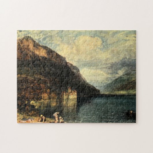  Antiek Zwitserland Castle Chillon Legpuzzel (Horizontaal)