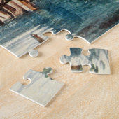 Antiek Zwitserland Lucerne Chapel Bridge Legpuzzel (Zijkant)