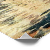  Antiek Zwitserland Lucerne Chapel Bridge Poster (Hoek)