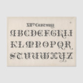 Antieke 12e-eeuwse typografie tissuepapier (Voorkant)