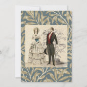 Antieke 1844 Victoriaanse Huwelijks bruiloft Kunst Kaart (Achterkant)
