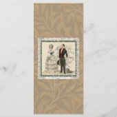 Antieke 1844 Victoriaanse Huwelijks bruiloft Kunst Menu (Achterkant)