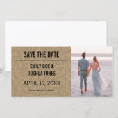 Antieke 1844 Victoriaanse Huwelijks bruiloft Kunst Save The Date (Voorkant / Achterkant)