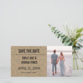 Antieke 1844 Victoriaanse Huwelijks bruiloft Kunst Save The Date (Staand voorkant)