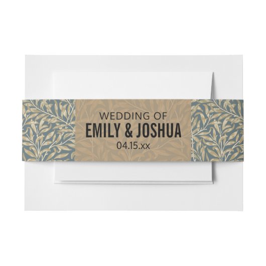 Antieke 1844 Victoriaanse Huwelijks bruiloft Kunst Uitnodigingen Wikkel (Voorkant Voorbeeld)