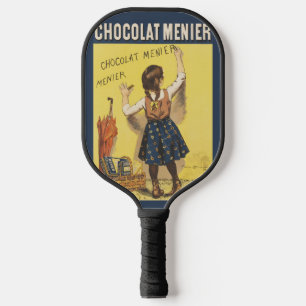 Antieke 1892 Chocolat Menier Franse Meisjes Kunst Pickleball Paddle