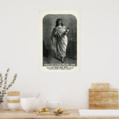 Antieke 1896 koffiereclame poster (Keuken)