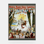 Antieke 1900 Mobile Mardi Gras Carnaval Poster Kun (Voorkant)