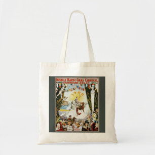 Antieke 1900 Mobile Mardi Gras Carnaval Poster Kun Tote Bag