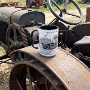 Antieke 1913 Doorsnede van een Tractor Mok