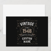 Antieke 1948 Limited Edition op maat gemaakte kaar Kaart (Voorkant / Achterkant)
