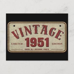 Antieke 1951 Limited Edition Alle Originele Onderd Briefkaart