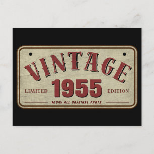 Antieke 1955 Limited Editie Alle Originele Onderde Briefkaart