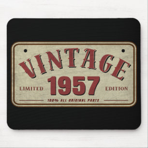 Antieke 1957 Limited Editie Alle Originele Onderde Muismat