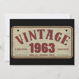 Antieke 1963 Limited Editie Alle Originele Onderde Kaart