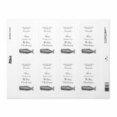 Antieke 19e-eeuwse walvistekening etiket (Full Sheet)