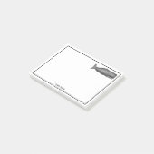 Antieke 19e-eeuwse walvistekening N Post-it® Notes (Schuin)