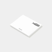 Antieke 19e-eeuwse walvistekening N Post-it® Notes (Schuin)