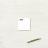 Antieke 19e-eeuwse walvistekening N Post-it® Notes (Op bureau)