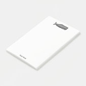 Antieke 19e-eeuwse walvistekening N Post-it® Notes (Schuin)