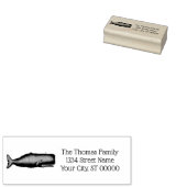 Antieke 19e-eeuwse walvistekening N Rubberstempel (Gestempeld)