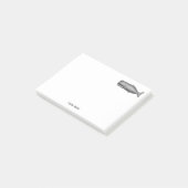 Antieke 19e-eeuwse walvistekening post-it® notes (Schuin)