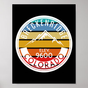 Antieke 70-er 80-er jaren Breckenridge Colorado Ro Poster