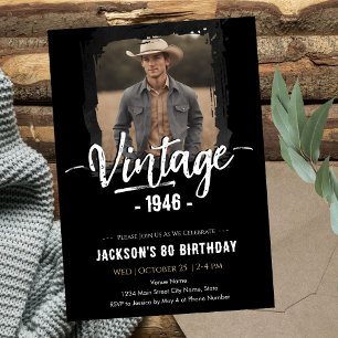 Antieke 80ste verjaardag kaart
