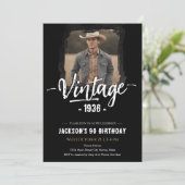 Antieke 90ste verjaardag kaart (Staand voorkant)