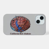 Antieke Abalone Schelp met een Vrijduiker URM iPhone 15 Case (Achterkant horizontaal)
