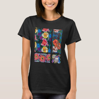 Antieke Abstract Geometrische Bloem Bloemmotief Pa T-shirt