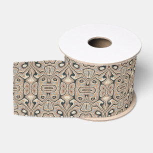 Antieke Abstract Kwarts Steen Natuurlijk Grosgrain Lint