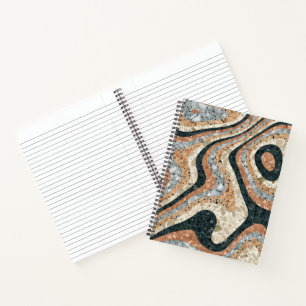 Antieke Abstract Kwarts Steen Natuurlijk Notitieboek