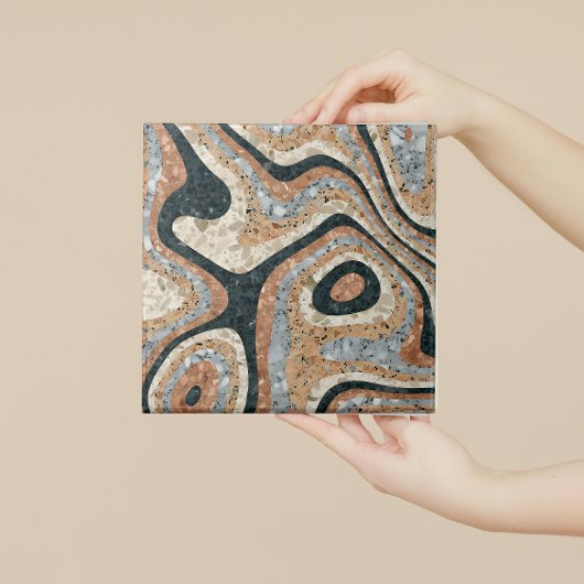 Antieke Abstract Kwarts Steen Natuurlijk Tegeltje
