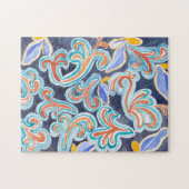 Antieke Abstracte Aquarel Kunst Legpuzzel (Horizontaal)