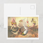 Antieke Acrobaten Circus Reclame Litho Briefkaart (Voorkant / Achterkant)