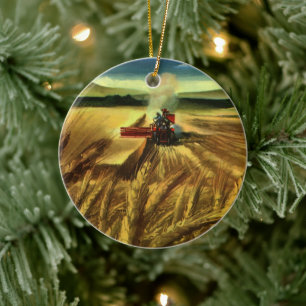 Antieke agrarische boerderij, tarweboerderij keramisch ornament