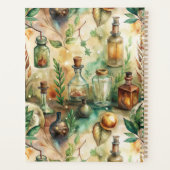 Antieke Alchemieflessen Botanische Groen Planner (Achterkant)
