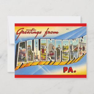 Antieke Allentown PA Briefkaart