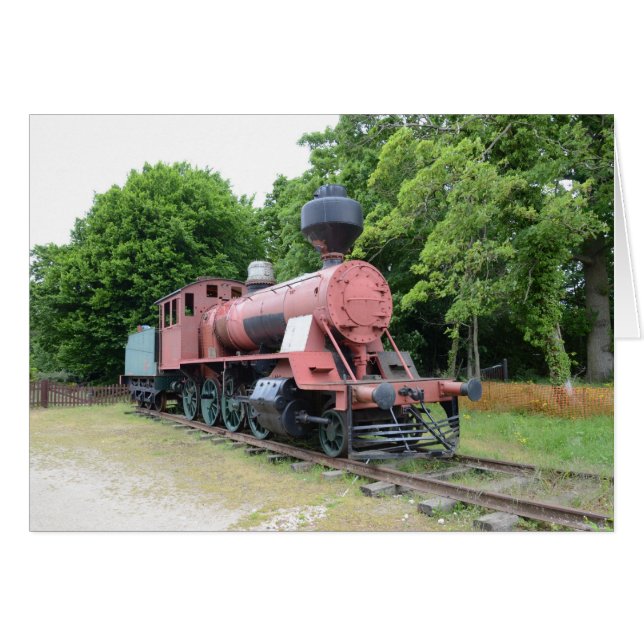 Antieke Amerikaanse Stoomlocomotief (Voorkant Horizontaal)