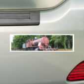 Antieke Amerikaanse Stoomlocomotief Bumpersticker (Op auto)