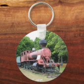 Antieke Amerikaanse Stoomlocomotief Sleutelhanger (Voorkant)