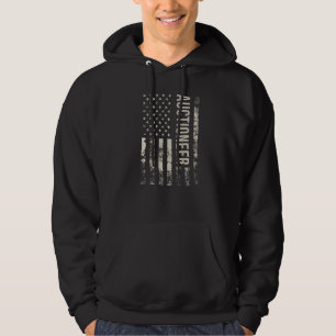 Antieke Amerikaanse vlag Veilingmeester Premium Hoodie