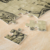 Antieke anatomie schedel legpuzzel (Zijkant)