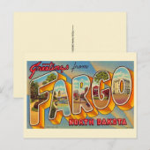 Antieke ansichtkaart van Fargo ND Briefkaart (Voorkant / Achterkant)
